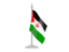 Western Sahara. Flag with flagpole. Download icon.