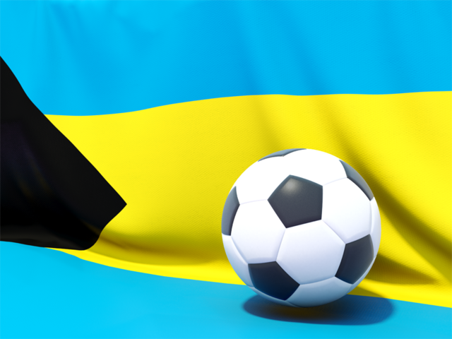 Flag with football in front of it. Download flag icon of Bahamas at PNG format