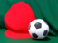 Bangladesh. Flag with football in front of it. Download icon.