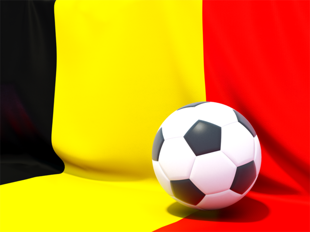 Flag with football in front of it. Download flag icon of Belgium at PNG format