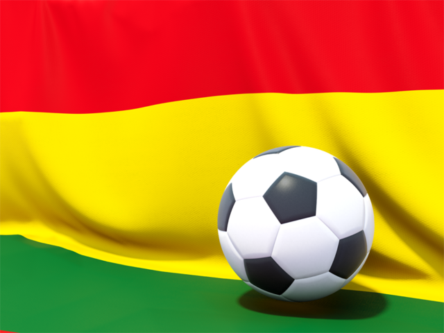 Flag with football in front of it. Download flag icon of Bolivia at PNG format