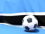 Botswana. Flag with football in front of it. Download icon.