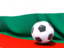 Bulgaria. Flag with football in front of it. Download icon.