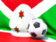 Burundi. Flag with football in front of it. Download icon.