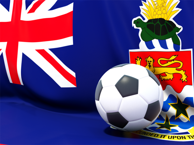 Flag with football in front of it. Download flag icon of Cayman Islands at PNG format