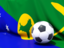 Christmas Island. Flag with football in front of it. Download icon.