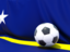 Curacao. Flag with football in front of it. Download icon.