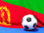 Eritrea. Flag with football in front of it. Download icon.