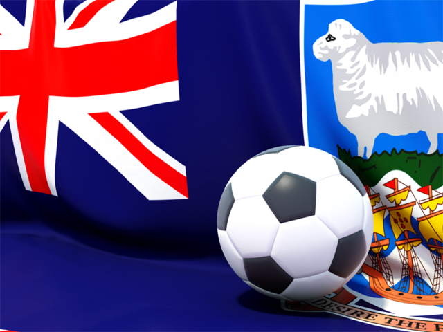 Flag with football in front of it. Download flag icon of Falkland Islands at PNG format