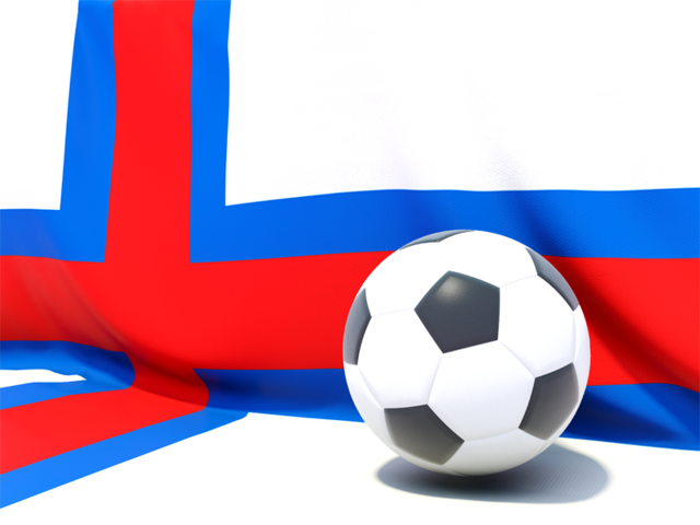 Flag with football in front of it. Download flag icon of Faroe Islands at PNG format