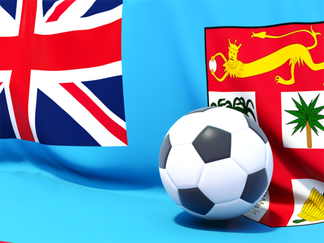 Flag with football in front of it. Download flag icon of Fiji at PNG format