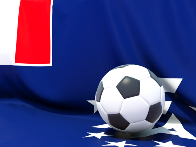 Футбольный мяч на фоне флага. Скачать флаг. Французские Южные и Антарктические территории