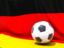 Germany. Flag with football in front of it. Download icon.