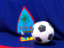 Guam. Flag with football in front of it. Download icon.