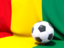 Guinea. Flag with football in front of it. Download icon.