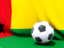 Guinea-Bissau. Flag with football in front of it. Download icon.