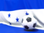 Honduras. Flag with football in front of it. Download icon.