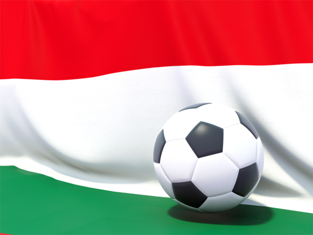 Flag with football in front of it. Download flag icon of Hungary at PNG format