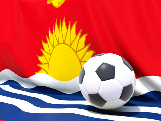 Flag with football in front of it. Download flag icon of Kiribati at PNG format