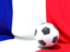 Mayotte. Flag with football in front of it. Download icon.