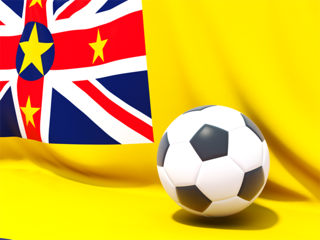 Flag with football in front of it. Download flag icon of Niue at PNG format