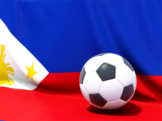 Flag with football in front of it. Download flag icon of Philippines at PNG format