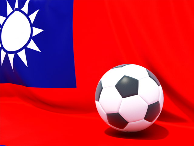 Flag with football in front of it. Download flag icon of Taiwan at PNG format