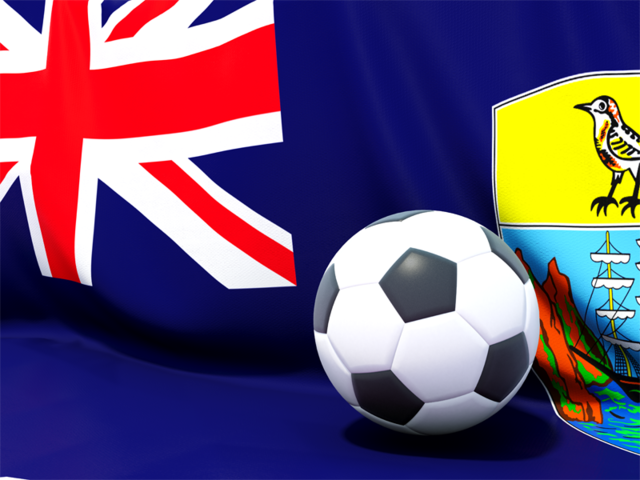 Flag with football in front of it. Download flag icon of Saint Helena at PNG format