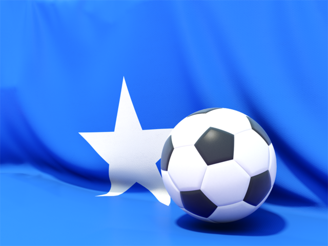 Flag with football in front of it. Download flag icon of Somalia at PNG format