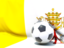 Vatican City. Flag with football in front of it. Download icon.