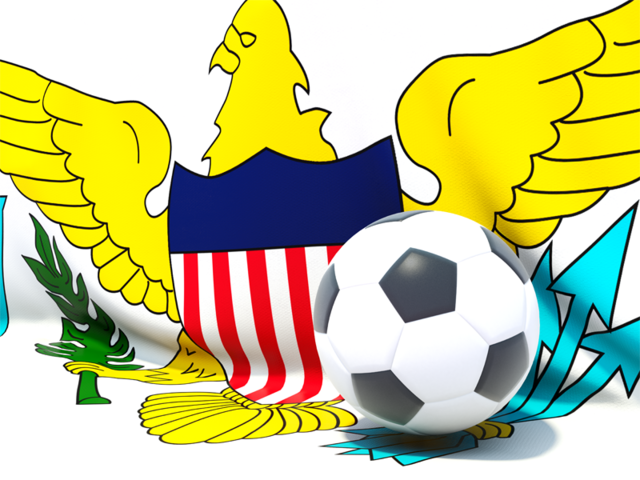 Flag with football in front of it. Download flag icon of Virgin Islands of the United States at PNG format