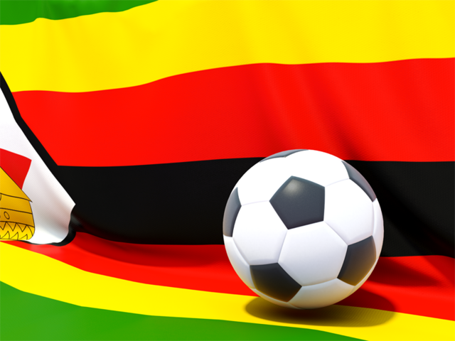 Flag with football in front of it. Download flag icon of Zimbabwe at PNG format