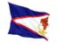 American Samoa. Fluttering flag. Download icon.