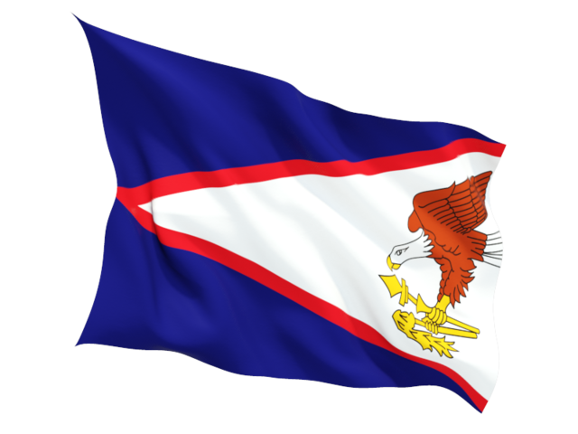Развевающийся флаг. Скачать флаг. Американское Самоа