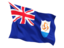 Anguilla. Fluttering flag. Download icon.
