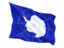 Antarctica. Fluttering flag. Download icon.