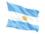 Аргентина. Развевающийся флаг. Скачать иконку.