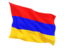 Armenia. Fluttering flag. Download icon.