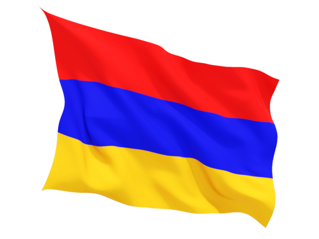 Fluttering flag. Download flag icon of Armenia at PNG format