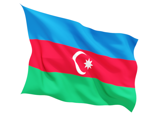 Fluttering flag. Download flag icon of Azerbaijan at PNG format