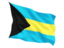 Bahamas. Fluttering flag. Download icon.