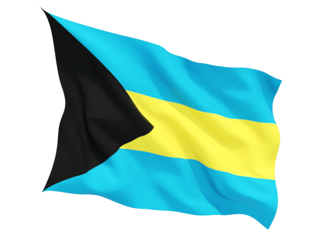 Fluttering flag. Download flag icon of Bahamas at PNG format