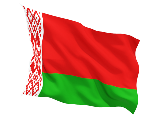 Fluttering flag. Download flag icon of Belarus at PNG format