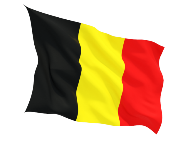 Fluttering flag. Download flag icon of Belgium at PNG format