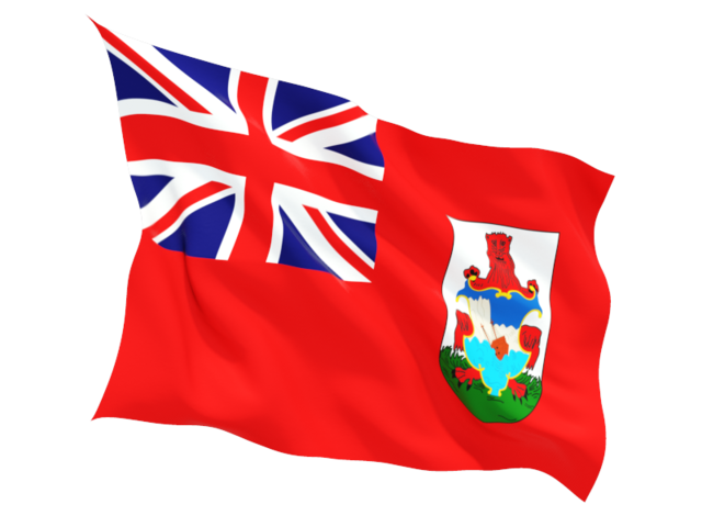Fluttering flag. Download flag icon of Bermuda at PNG format