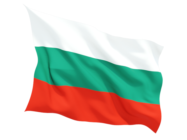 Fluttering flag. Download flag icon of Bulgaria at PNG format