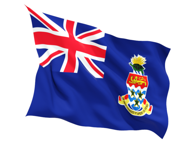 Fluttering flag. Download flag icon of Cayman Islands at PNG format