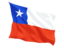 Chile. Fluttering flag. Download icon.