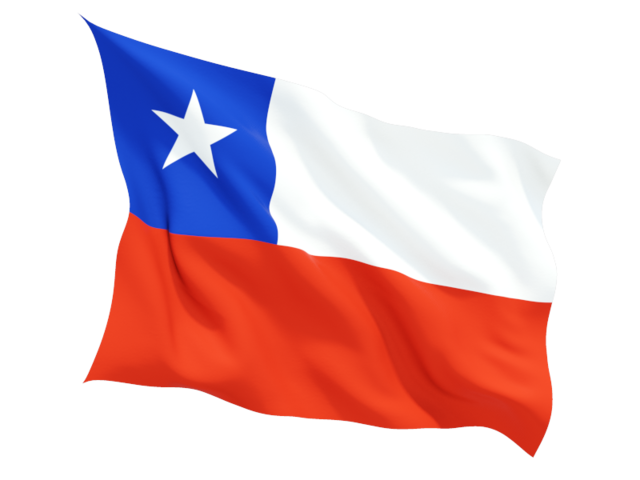 Fluttering flag. Download flag icon of Chile at PNG format