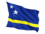 Curacao. Fluttering flag. Download icon.